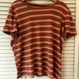 American Eagle Mauve Striped Tee